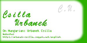 csilla urbanek business card